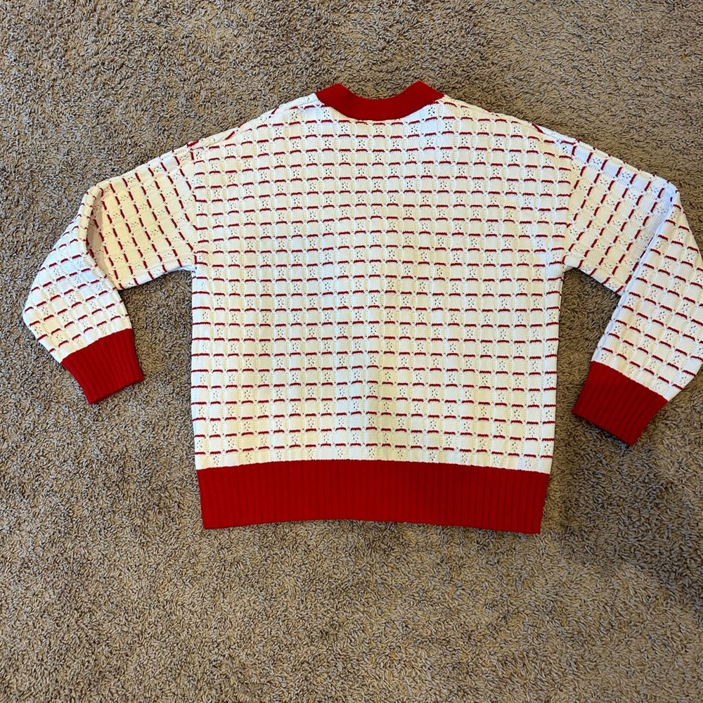 Red & White Chanel Cardigan size 36 small fits more like a medium. - Picture 4 of 9